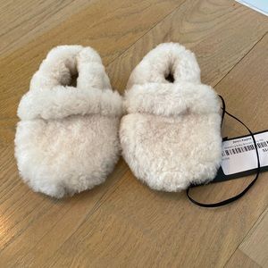 Brand New w/ tags Jenni Kayne Shearling Baby Booties, ivory, 6-12m